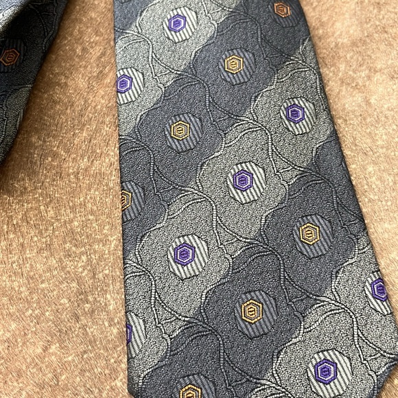 ST Dupont Silk Tie Made in France Diagonal Stripe Art Deco - Picture 2 of 5